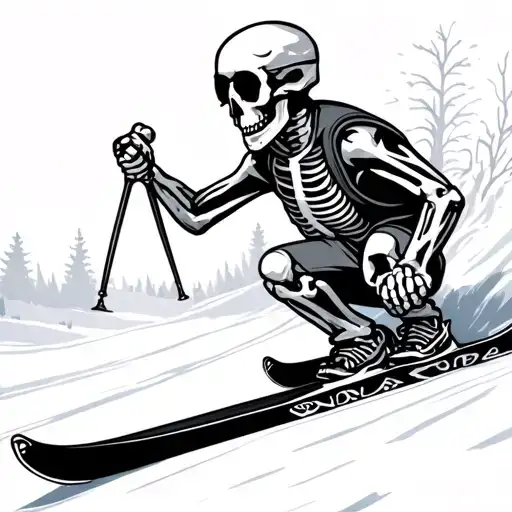 Skiing Skeleton