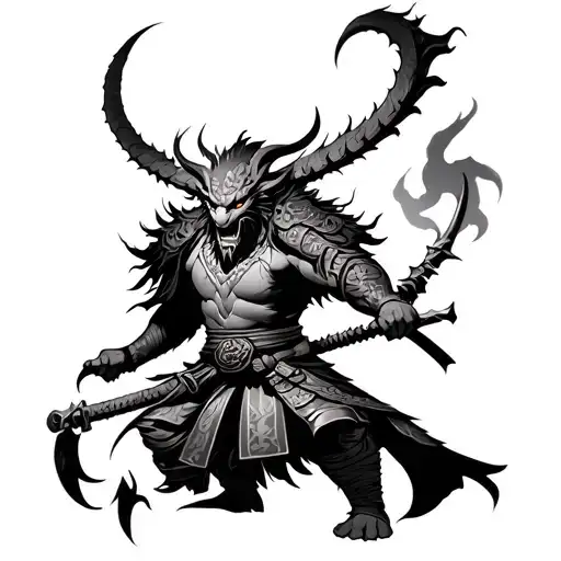 Demon Oni Samurai Warrior