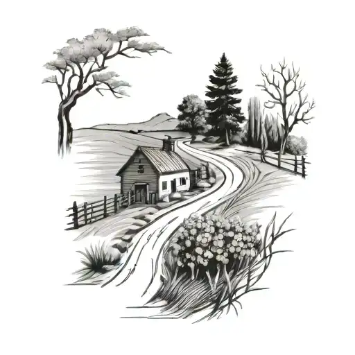 Tattoo Country Road