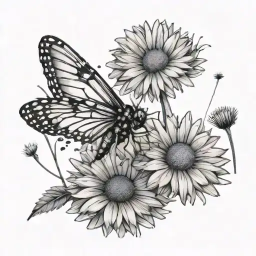 Daisy And Dandelion Floating