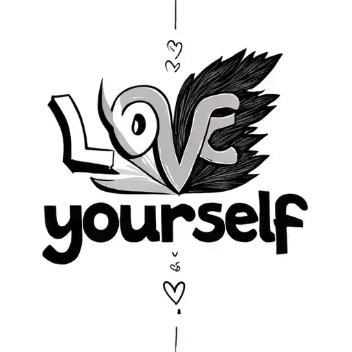 Love Yourself Spelled Upward And Downward Together
