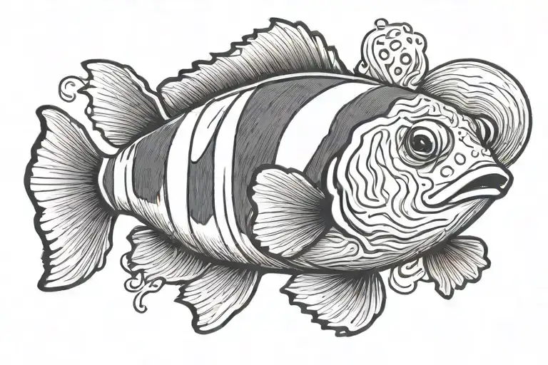 Clown Fish Wearing A Clown Costume