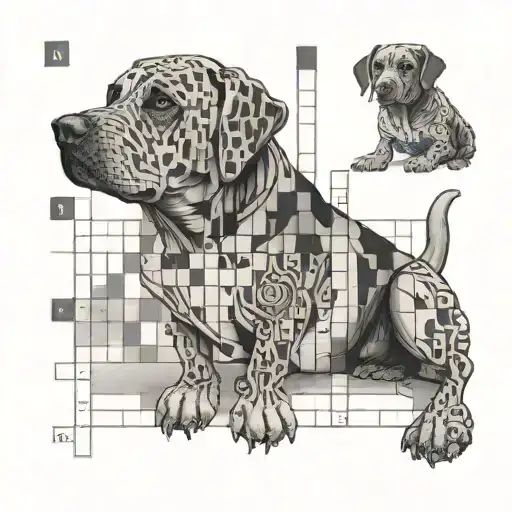 A Crossword Puzzle With Something Related With A Dog And Something Related With 2 Brothers