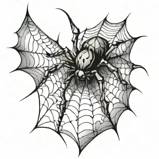 Only Half Spider Web No Spider With The Name Darren Incorporated Within