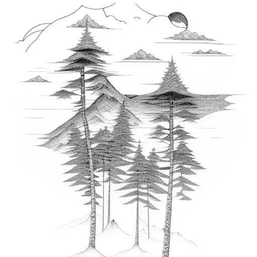 Outdoors Mountains Trees Lakes Fishing Galaxy