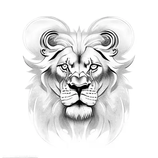 White And Golden Lion