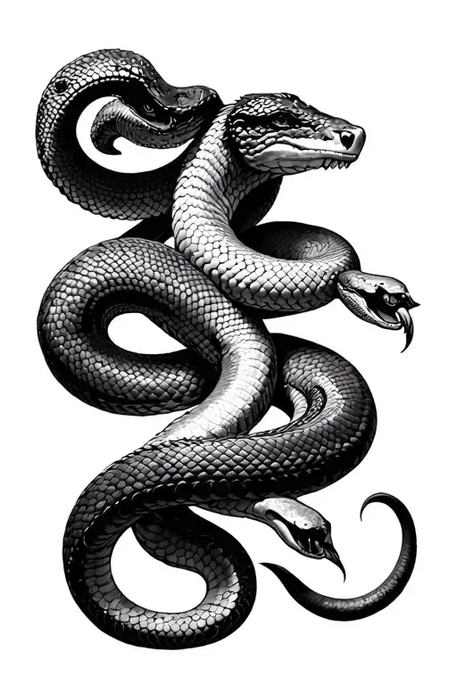 Apollo And Snake Wrapped Around