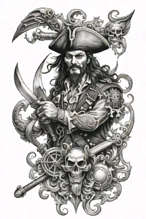 Nautical Pirate Theme Sleeve