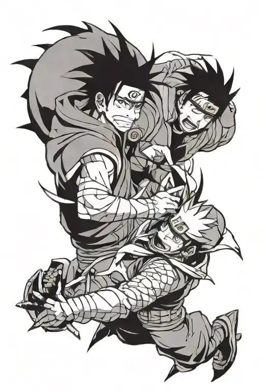 Naruto And Sasuke Fighting Each Other