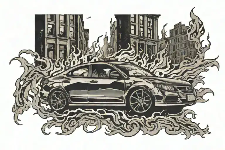 Watching A Civic On Fire