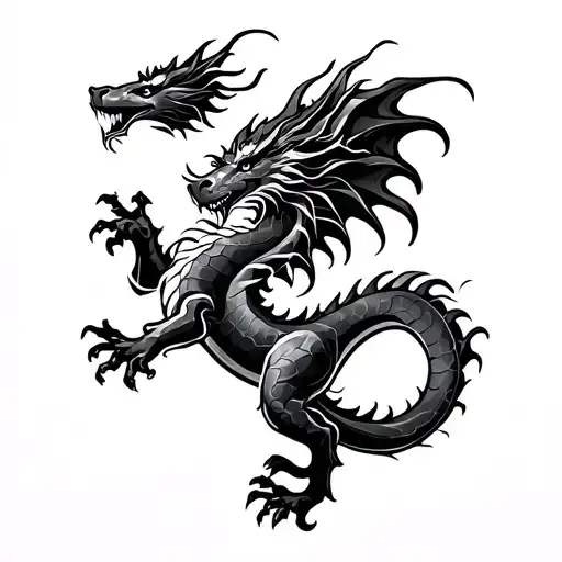 Dragon In The Shape Of Leo Zodiac Sign