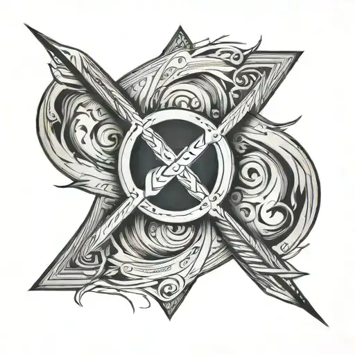 Arrow Through Middle Of Infinity Symbol