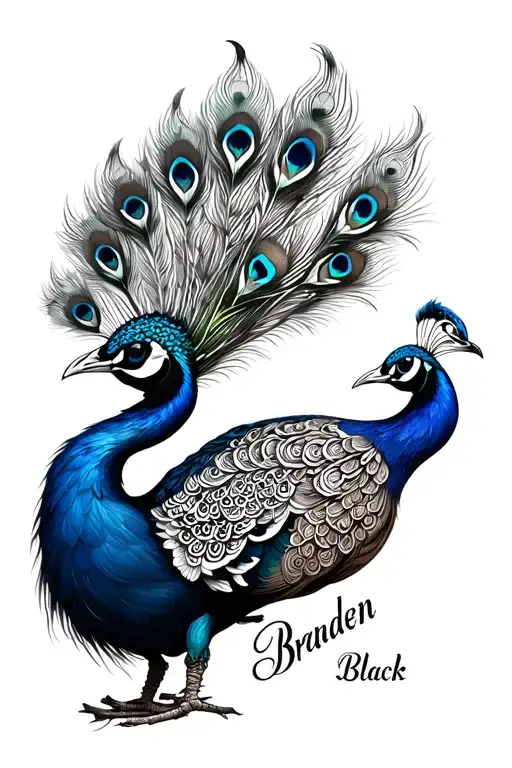 Peacock With The Name Branden