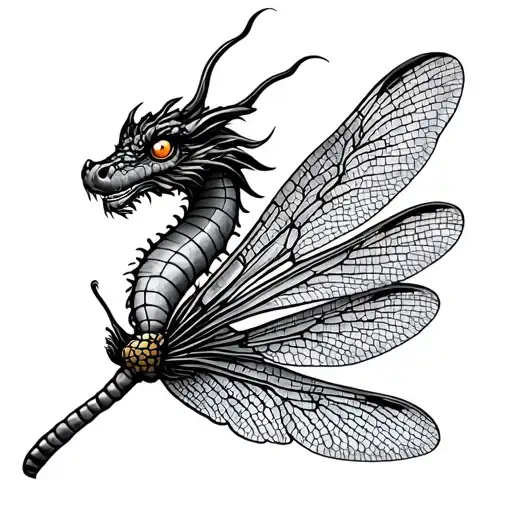 Meaningful Dragon Fly Tattoo Design