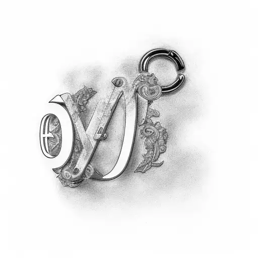 Letter A With Watch And Date Of Birth