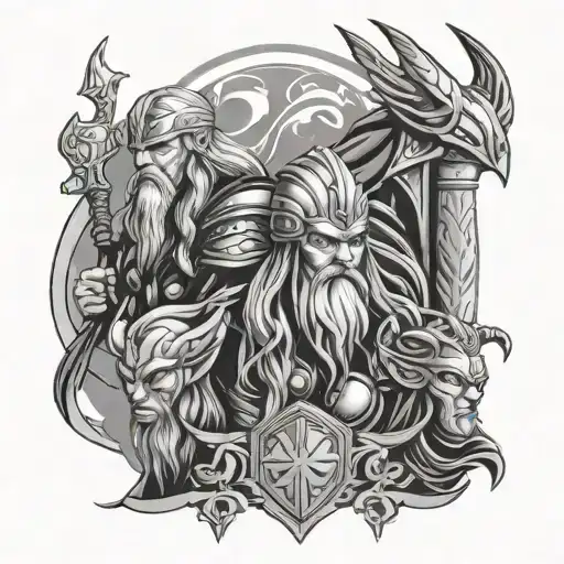 Thor Loki And Odin God