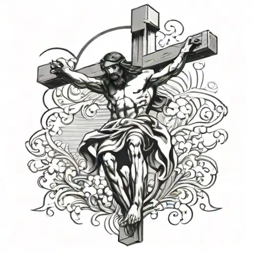 Jesus Crucifixion On Back