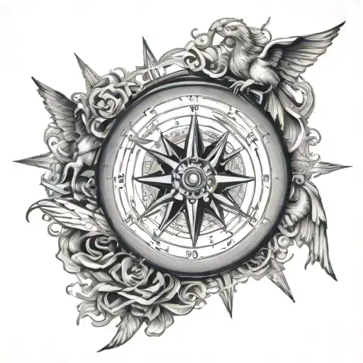 Compass And Angels Fighting Demons