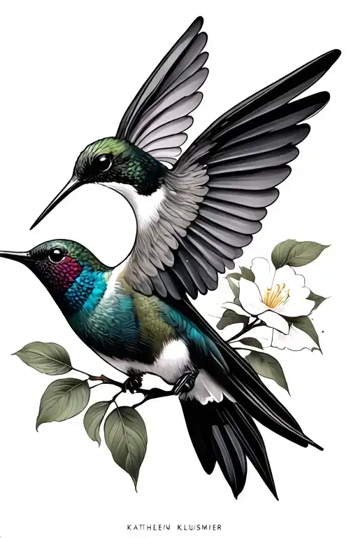 Humming Bird With The Name Kathleen Klusmeier