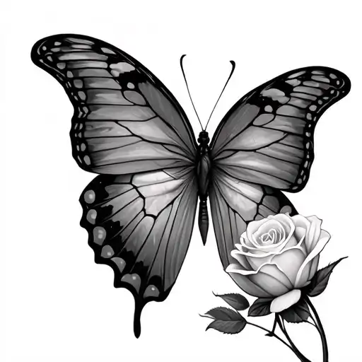Lily And Rose Butterfly