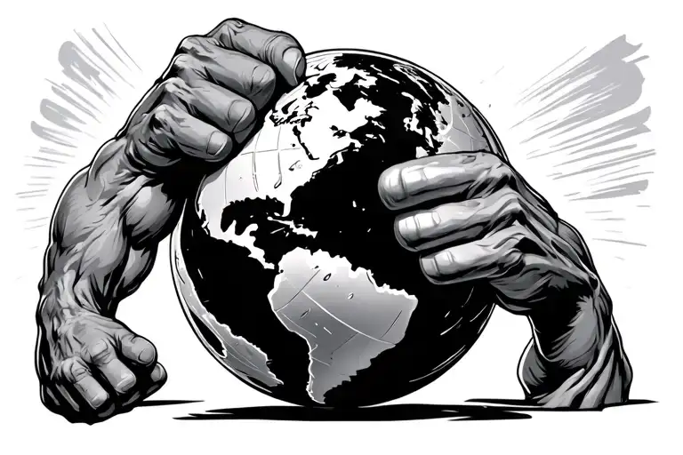 Hulk Hand Punching A Globe