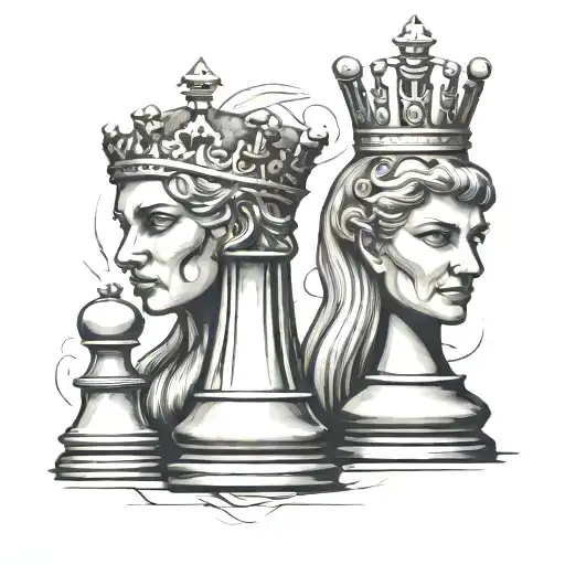 Chess King And Queen Chess Pieces