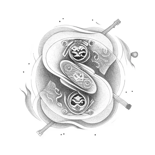 Yin And Yang Guitar And Medicine