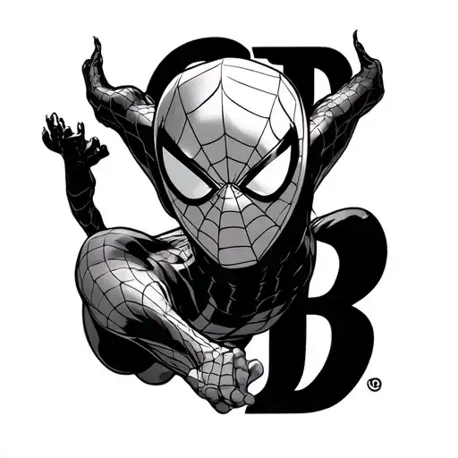 Spiderman With Initial B