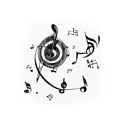 Music Sheet With Music Notes And Lyrics