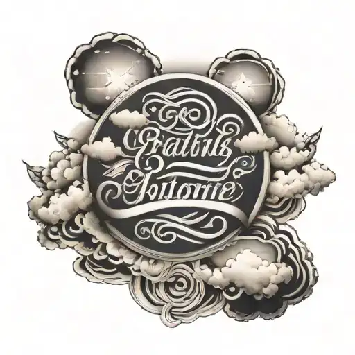 Shading And Clouds With Quote Written