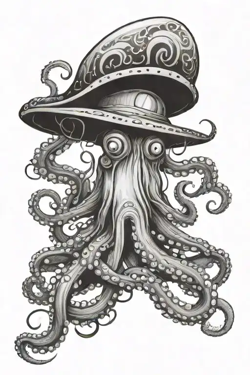 Octopus Tentacles Wrapping Ufo