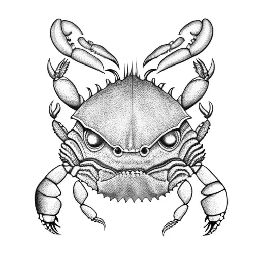 Scary Crab Wearing A Bandanna Mask