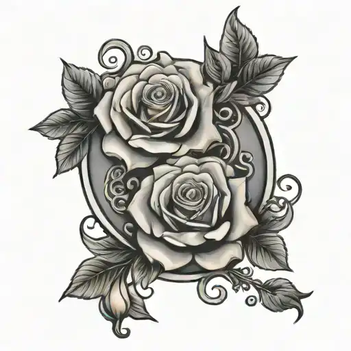 Gemini Sign And Rose