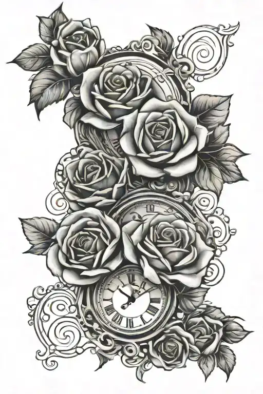 3 Birth Clock Roses