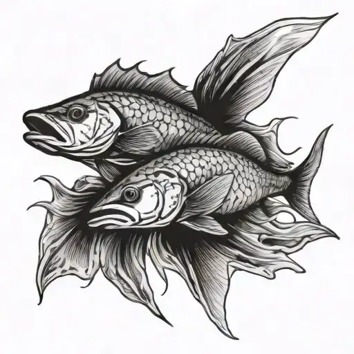 Snook Fish And Red Fish Swimming