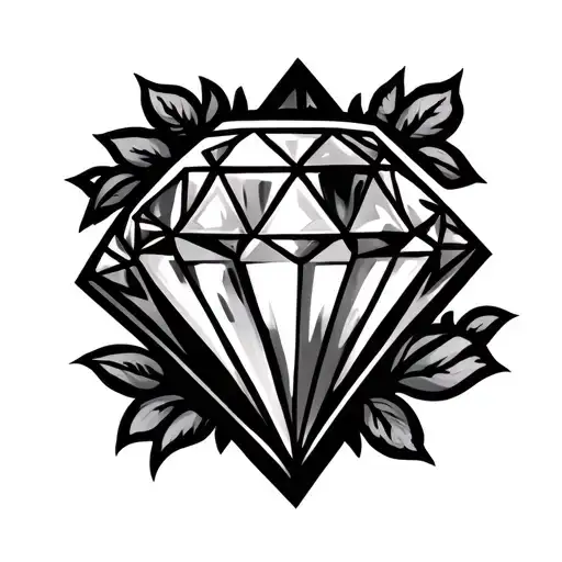 Diamond Tattoo With We Begin And End With Family