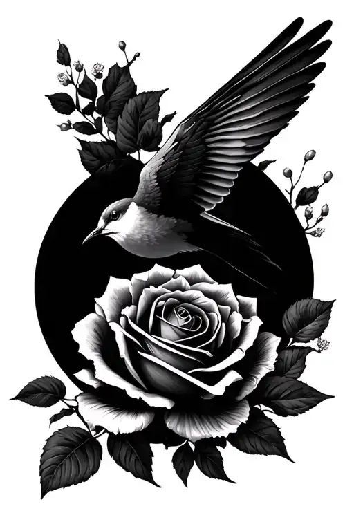 Rose Honeysuckle Moon Moon Swallow