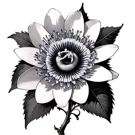 Passion Flower And Oak Tree