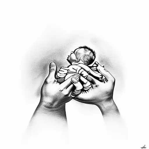 Mother Holding Baby's Hands