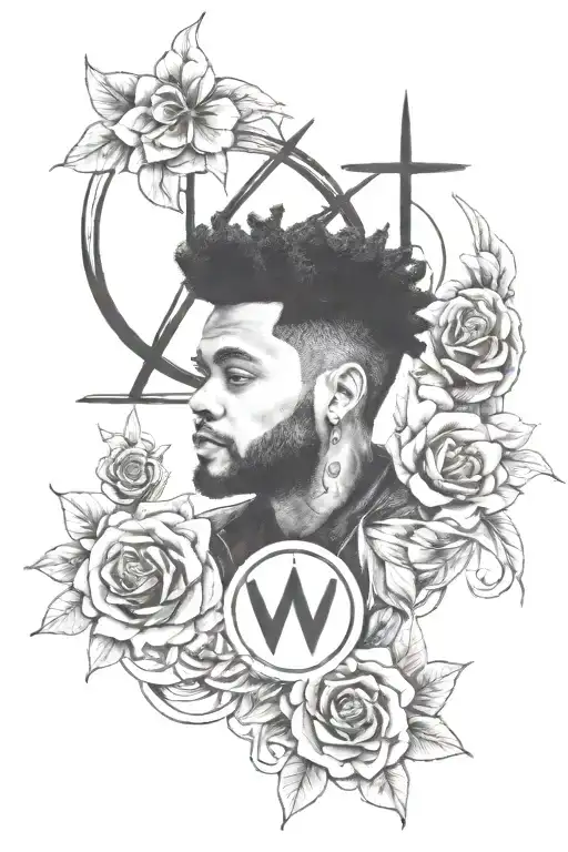 The Weeknd Tattoo With The Do Symbol Incorporated