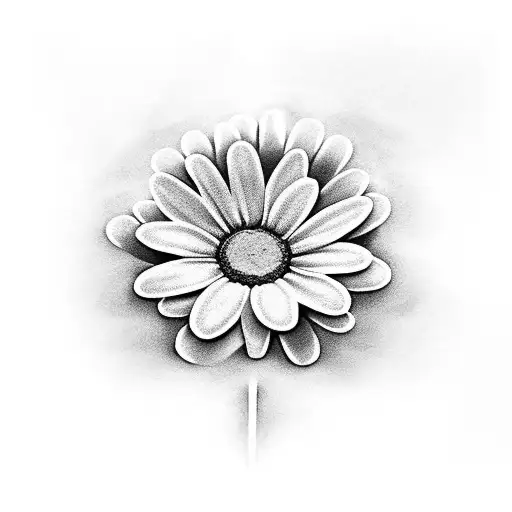 Daisy With Cocoa Beans At The Base Of The Flower