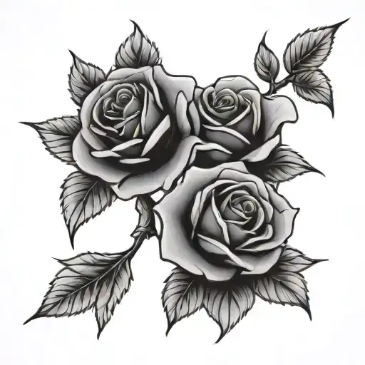 Singular Line Of Roses