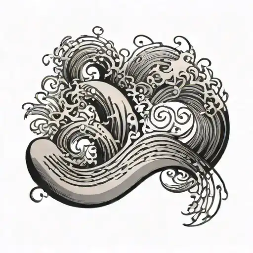 Wave With Music Notation