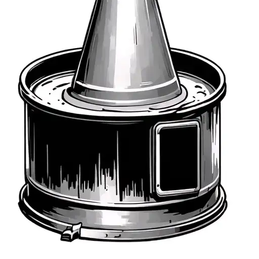 Simple Traffic Cone Line Art