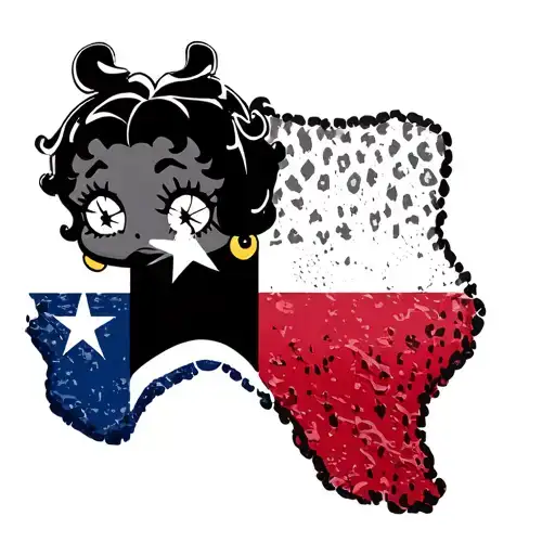 Betty Boop Texas Flag Cheetah Print