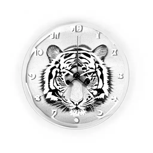 Clock With Tiger Eye