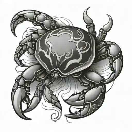 Cancer Crab And Symbol Intertwined