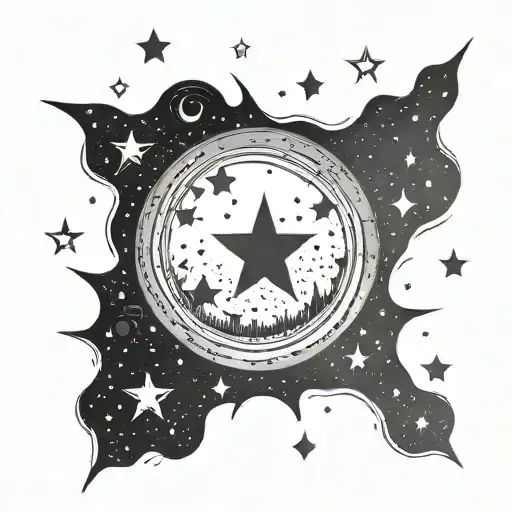 Empty Space With Stars