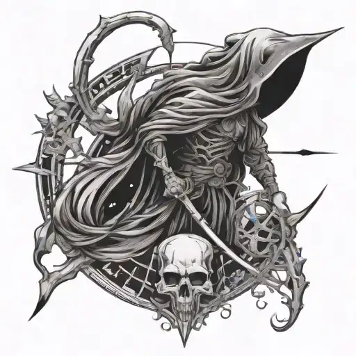 Death Reaper Sagittarius Constellation Intertwined