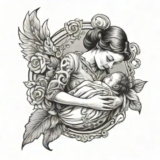 Midwife Delivering A Baby Surrounded